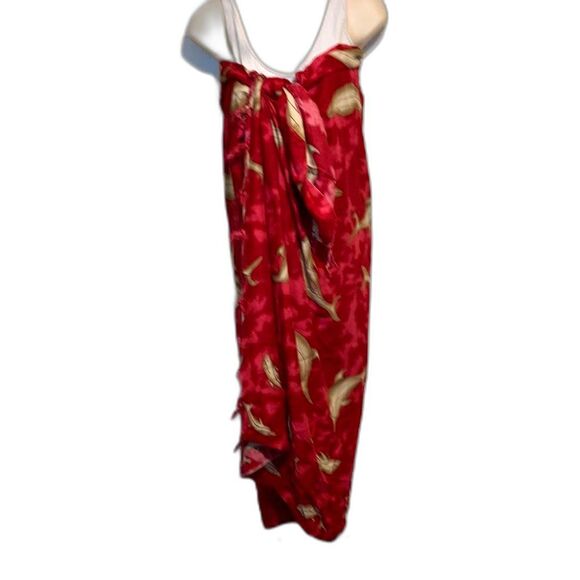 Other - DOLPHINS Tie Dye Sarong Wrap Cover Up Knotted Fringe Womens  24 x 62  inches